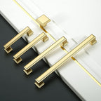 Amerdeco 6 Pack Brushed Gold Drawer Pulls 5"