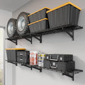 4 Pack Wall Mounted Garage Shelving, 1x4ft, 1400lbs Integrated Grid