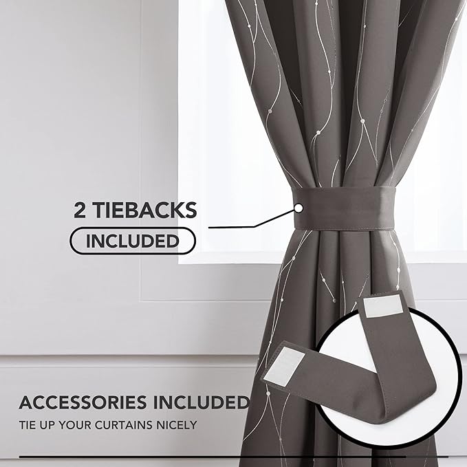 Deconovo Blackout Curtains, Thermal Insulated Soundproof Grommet Drapes - Image 4