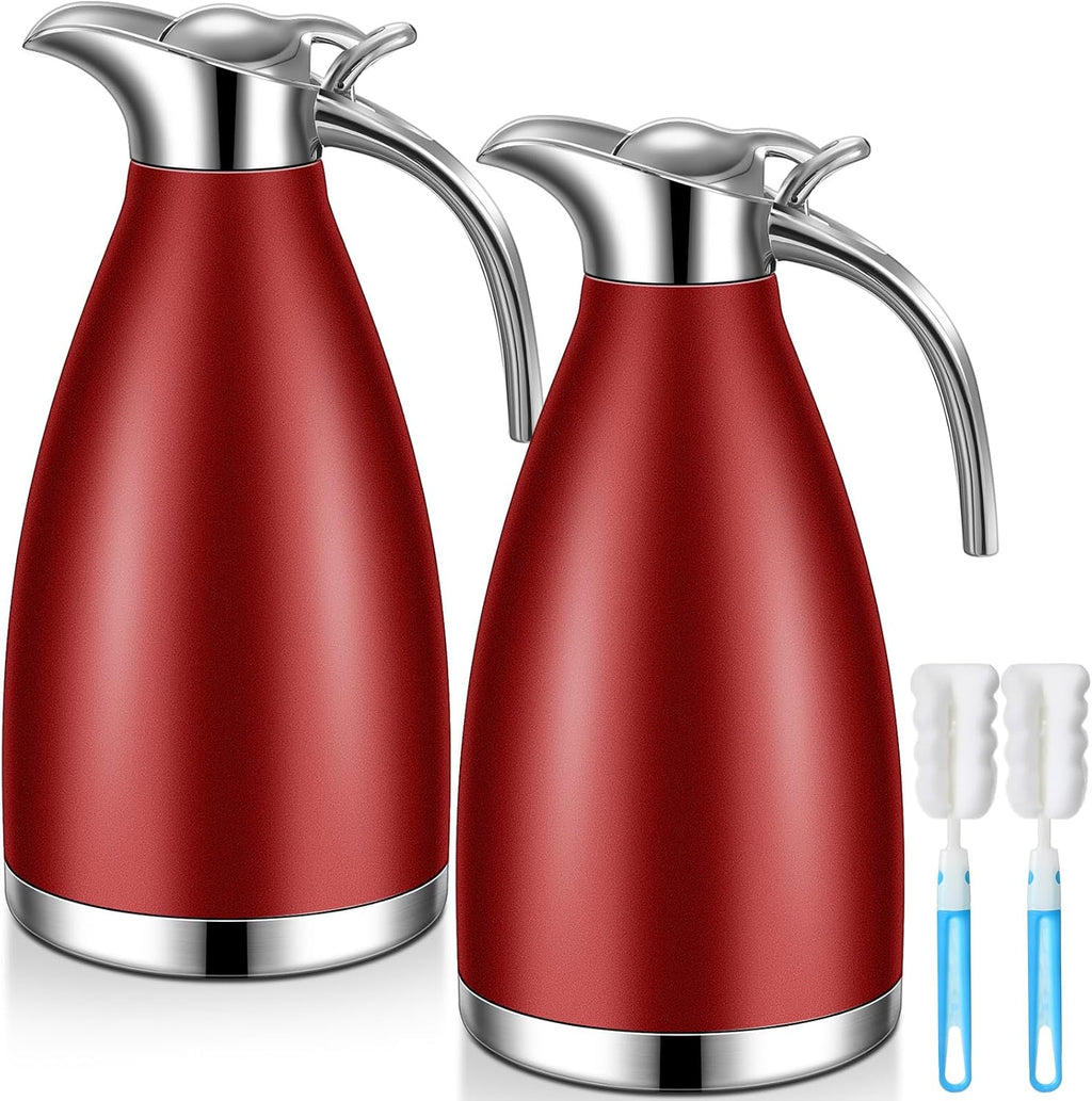 Uiifan 2 Pcs 68oz Thermal Coffee Carafe for Keeping Hot/Cold
