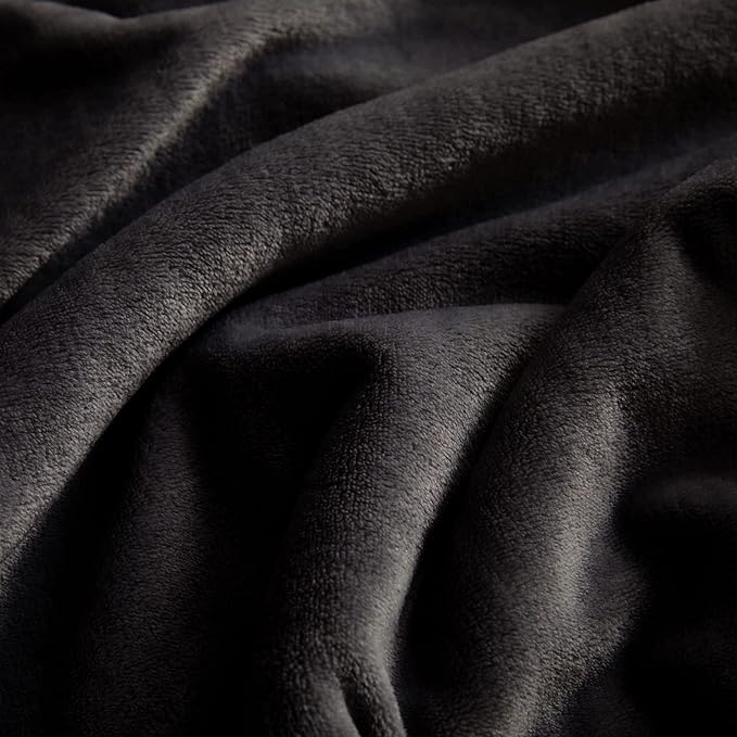 KMUSET Super Soft Throw Blanket Premium Silky Flannel Fleece Throw Size Black - Image 5