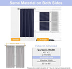 Simplebrand Ava Navy Blue Short Blackout Curtains - Image 8