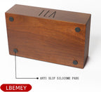 LBEMEY Tea Bag Organizer, Wood Tea Storage Containers with 6 Compartments, Sugar Packet Holder,Tea Bag Caddy Box for Cabinet Countertop Office (Brown- Labeled "TEA")
