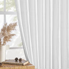 MIULEE White Linen Curtains 94 Inch Long 2 Panels - Image 4
