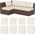 8Pcs Stretch Patio Cushion Covers, Outdoor Couch & Sofa Replacement Slipcovers by VORSHAPE