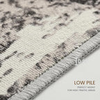 Living Room Rug 7x10 Coffee Area Rugs Machine Washable Abstract Boho Large Rug - Image 8