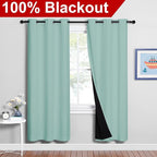 NICETOWN 100% Blackout Window Curtain Panels, Full Light Blocking Drapes - Image 2