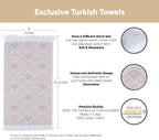 Turkish Hand Towels for Bathroom, Kitchen Towels Decorative Set of 2, Luxury Turkish Cotton Dish Tea Towels 14 x 30 Inches for Modern, Boho, and Farmhouse Decor (Beige Waves)