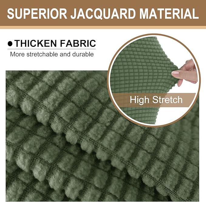 U-NICE HOME Stretch Futon Cover Armless Bed Slipcover - Image 3