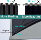 Yakamok 100% Blackout Curtains 84 Inches Long, 2 Thick Layers Heat and Full - Image 5