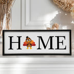 Christmas Tabletop Decor, Interchangeable HOME Sign Farmhouse Holiday Decor