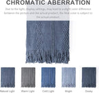 BOURINA Navy Throw Blanket 60x80 Inches Throw Textured Solid Soft Sofa Throw - Image 7