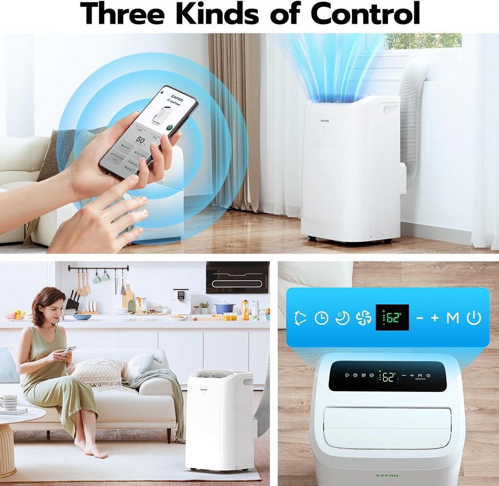 ZAFRO Smart Portable Air Conditioner, 12020 BTU (8020 BTU SACC)