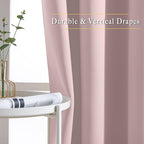 NICETOWN Blush Pink Short Curtains - Image 5
