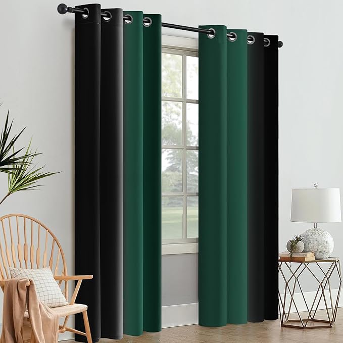 SimpleHome Ombre Room Darkening Curtains 84 inches Length - Image 7