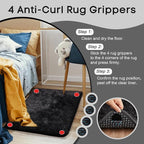 Ophanie Small Black Entryway Throw Rugs - Image 2