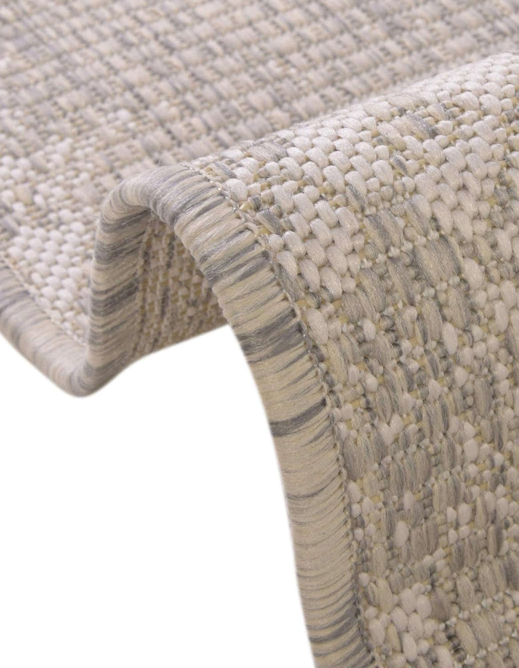 Unique Loom Outdoor Bohemian Collection Area Rug - Anthro (2' x 5' 1" Runner, Gray/ Ivory)