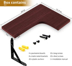 ROMGUAR CRAFT Corner Floating Shelves Wall Mounted Set of 4, Red