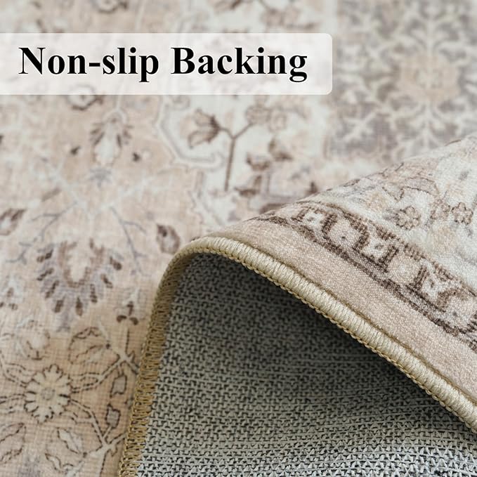 Washable 2x8 Hallway Runner Rug: Vintage Water Resistant Kitchen Entryway Rug - Image 4