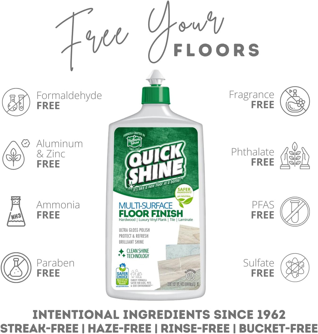 Quick Shine Multi-Surface Floor Care System 27 oz-2 Pk, Clean & Polish