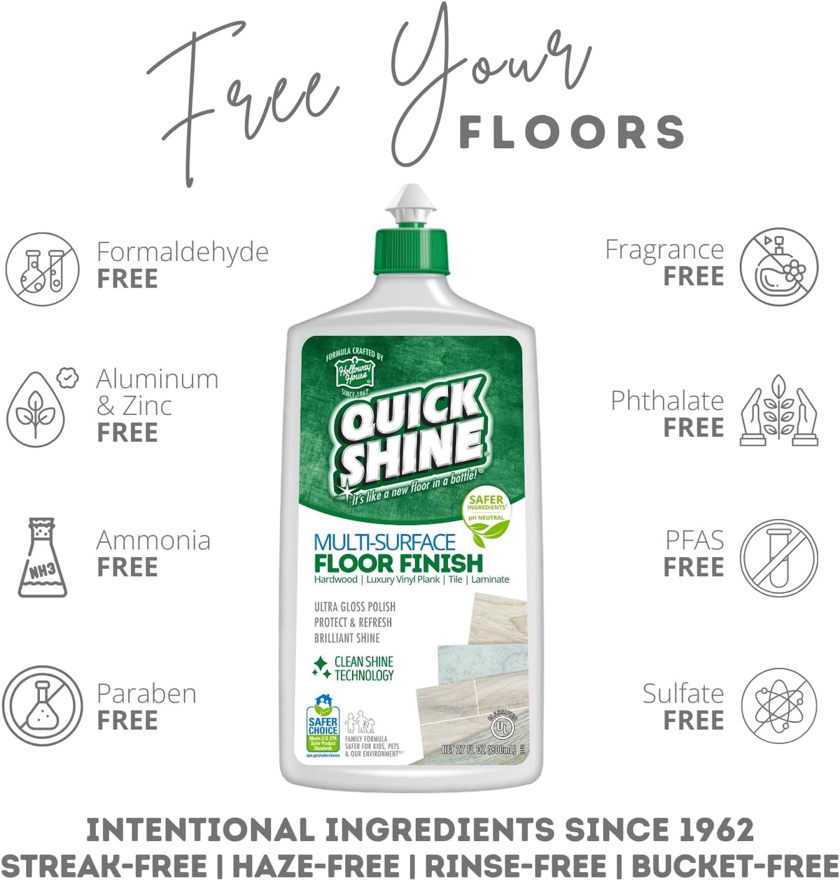 Quick Shine Multi-Surface Floor Care System 27 oz-2 Pk, Clean & Polish