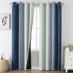 Estelar Textiler Ombre Blackout Curtains 102 Inches Long 2 Panels Set, Full by ESTELARTEXTILER