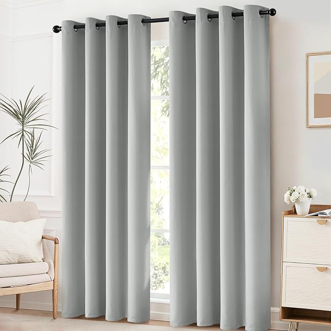 Yakamok Blackout Curtains Room Darkening Thermal Insulated Grommet top Window - Image 2