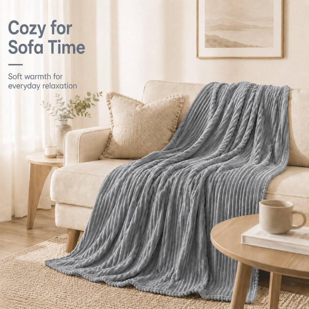 LUXIAN Electric Heated Blanket,Flannel,Full 72x84in,Grey, Thanksgiving