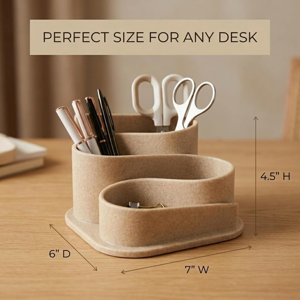 Aesthetic Desk Organizer - Modern Desk Accessories - Boho Pen Holder