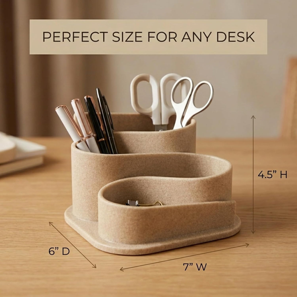 Aesthetic Desk Organizer - Modern Desk Accessories - Boho Pen Holder