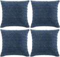 Fancy Homi 4 Packs Dusty Blue Decorative Throw Pillow Covers 20x20 Inch by Fancy+Homi