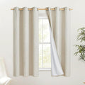 NICETOWN Natural Kitchen 100% Blackout Narrow Curtains 48 inches Long 2 Panels by NICETOWN