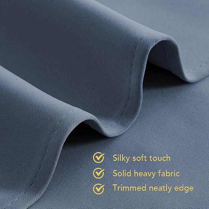 NICETOWN Blackout Curtains for Bedroom, Stone Blue, Home Decoration Thermal - Image 5