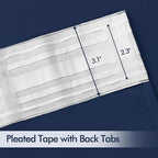 MIULEE Navy Blue Back Tab Blackout Curtains 63 Inch Length 2 Panels Set - Image 4