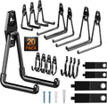 20 Pack Heavy Duty Garage Hooks, Wall Mounted Tool Hangers