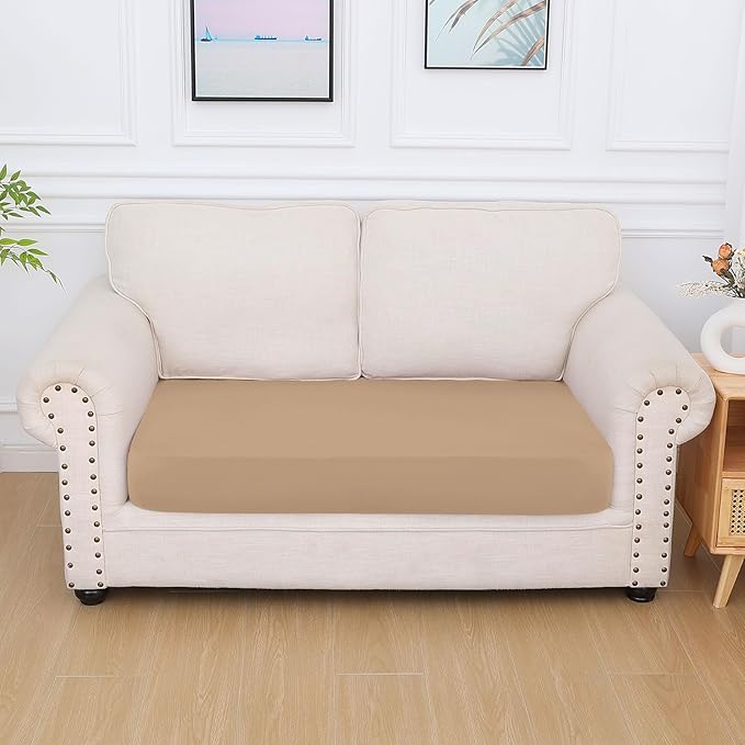 hyha Milk Silk Couch Cushion Covers, Soft Magic Sofa Covers Washable - Image 7