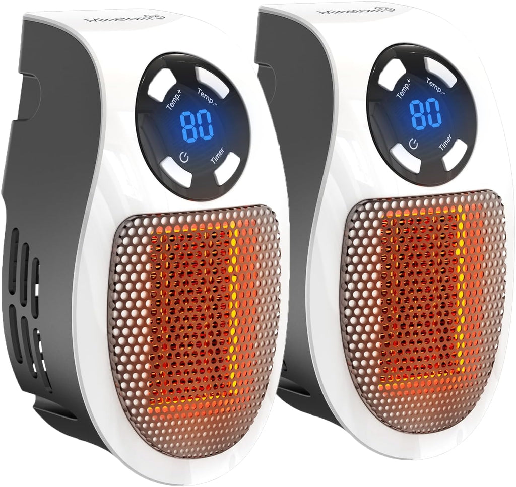 Portable Electric Space Heater 450W, Ceramic Room Heater with Tip-over and Overheat Protection, Fast Heating for Indoor Office Home, ETL Certified