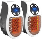 Portable Electric Space Heater 450W, Ceramic Room Heater with Tip-over and Overheat Protection, Fast Heating for Indoor Office Home, ETL Certified
