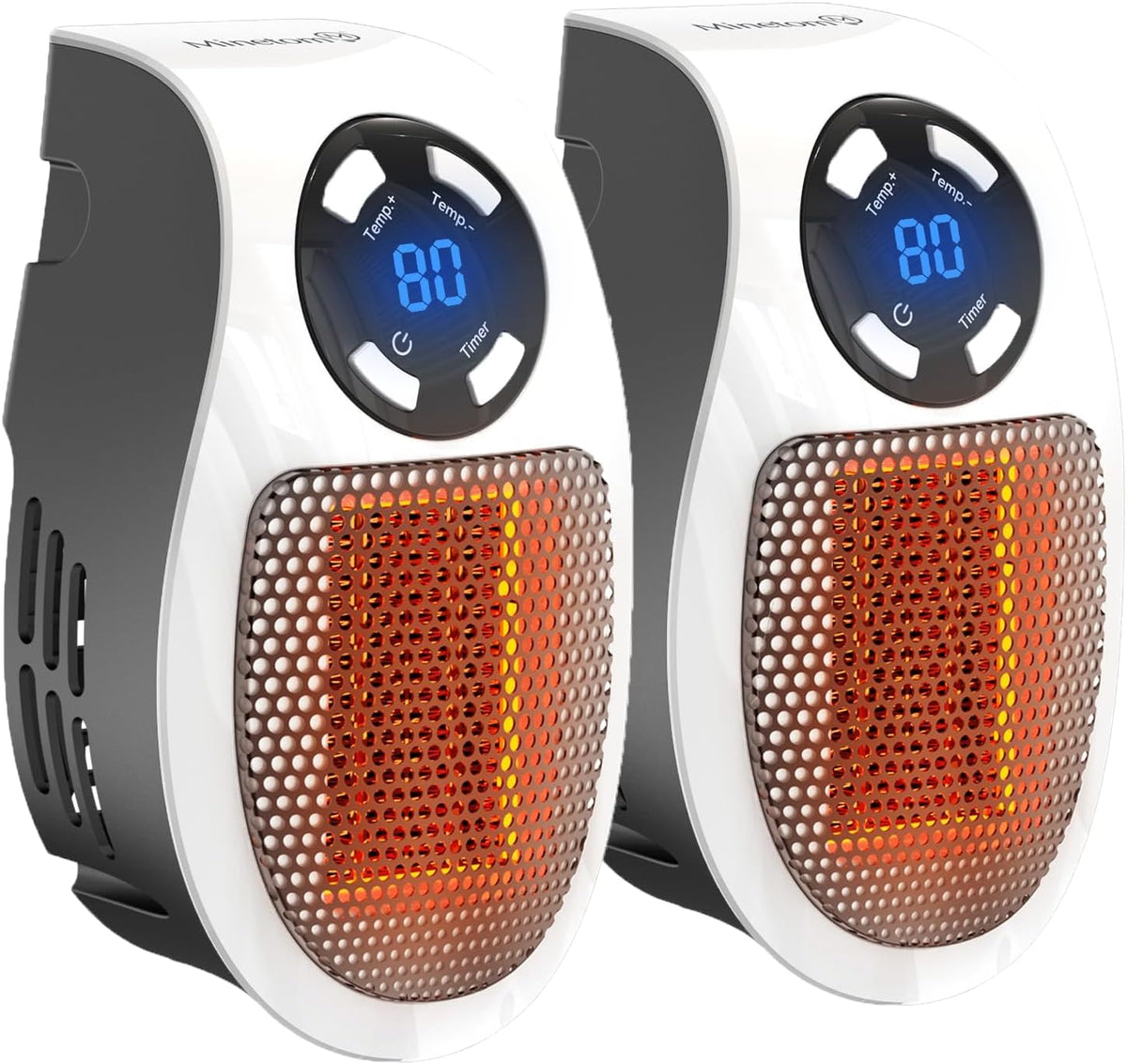 Portable Electric Space Heater 450W, Ceramic Room Heater with Tip-over and Overheat Protection, Fast Heating for Indoor Office Home, ETL Certified