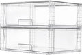 Vtopmart 2 Pack Large Clear Stackable Plastic Storage Drawers for Closet