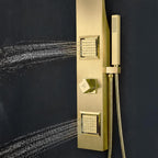 ANZZI 39" Shower Panel, Brushed Gold, Jetted