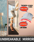 Kids Safety Unbreakable Mirror,Acrylic Shatterproof Mirrors Full Length,12"x12"x4 Pack,Children Non Glass Stick on Mirror,Gym Mirror for Home Workout,Bedroom Body Mirrors Wall Dormitory
