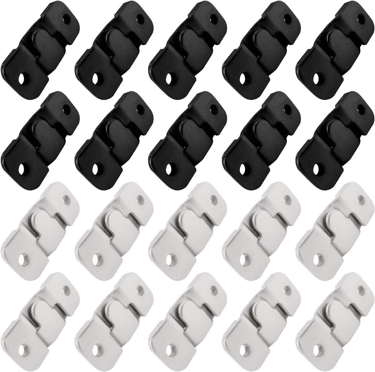 40Pcs (20 Pairs) Flush Mount Bracket, Interlock Hanging Buckle