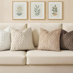 decorUhome Throw Pillow Covers 24x24 Inch Set of 2, Soft Plush Faux Wool Light - Image 4