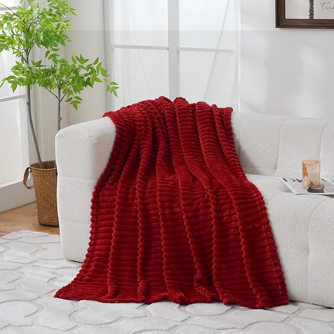 Red Fleece Throw Blanket 108”×90” - Image 4
