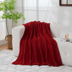 Red Fleece Throw Blanket 90”×90” - Image 4