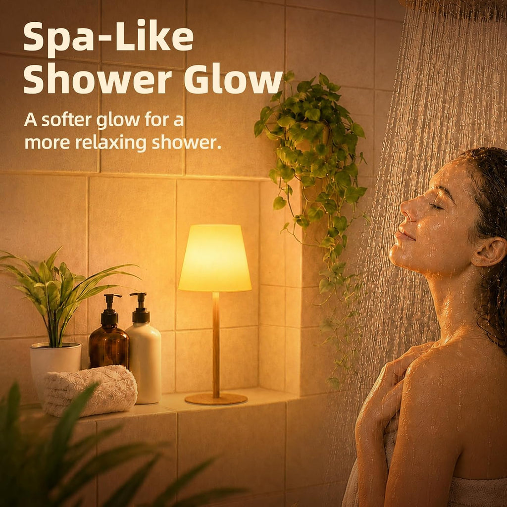 EZVALO Spa-Like Shower Lamp – IP65 Waterproof Bathroom Lamp, Rechargeable Cordless Mood Light, 3 Color Temps for Relaxing Bathroom & Bathtub Experience (1 Pack)
