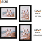 upsimples 5x7 Picture Frame, Photo Collage Wall Decor Set of 10, Black
