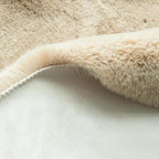 ORINOVA Camel Plush Shag Faux Rabbit Washable Fuzzy Fur Rugs - Image 5
