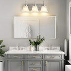 3 Light Bathroom Vanity Lights, Bathroom Light Fixtures Over Mirror, Modern Lighting Fixtures Brushed Nickel Wall Lamp Vanity Lights Apply for Mirror Living Room Cabinet Bedroom, Bulb Not Included